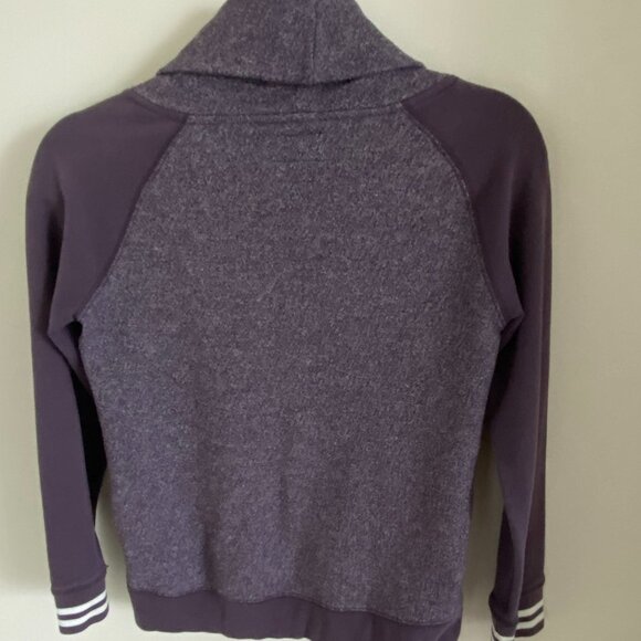 ROOTS KIDS SWEATSHIRT SWEATER TURTLENECK PURPLE HEATHER RAGLAN SLEEVES SIZE L - Picture 2 of 7
